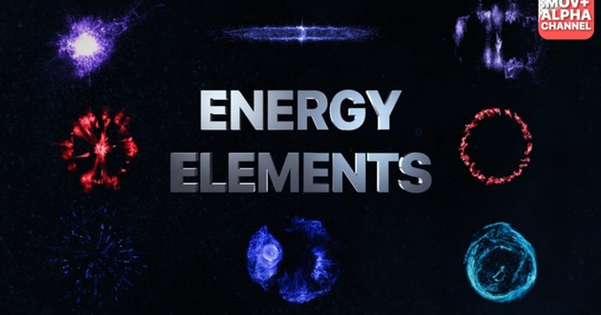 4K能量爆炸魔法粒子特效动画素材  VFX Energy Elements And Explosions-后期素材库
