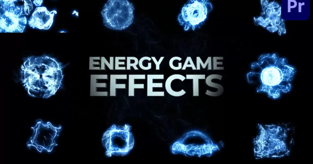 能量游戏效果叠加pr模板  Energy Game Effects for Premiere Pro-后期素材库