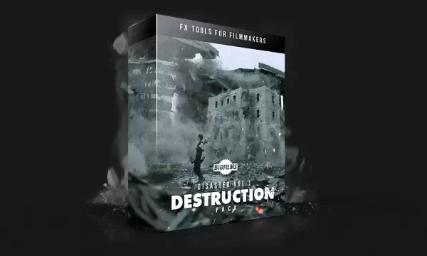 破坏灾难碎片好莱坞电影短片特效合成素材包  DESTRUCTION Pack – BigFilms-后期素材库