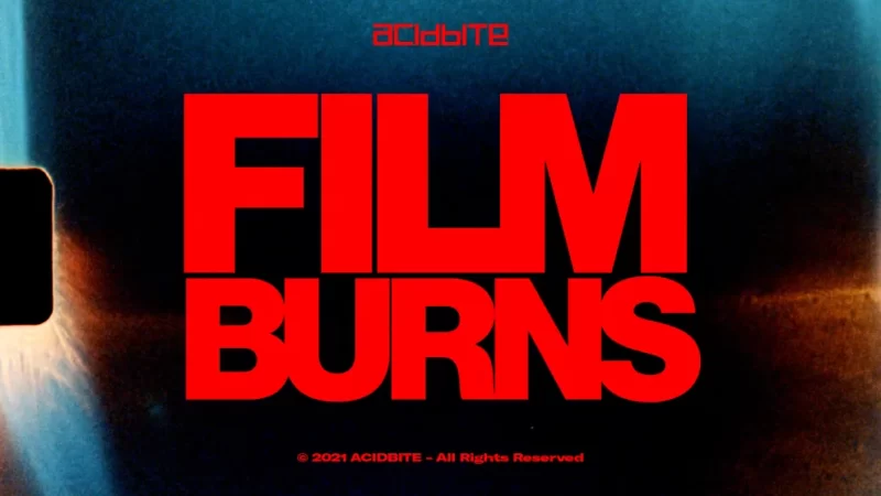 复古电影胶片灼烧污渍噪点刮痕视频效果 AcidBite – Film Burns-后期素材库
