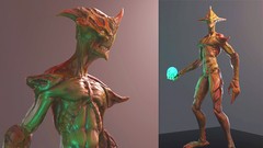 3D游戏角色生物怪物模型制作视频教程+项目文件 Udemy – 3D Game Character Creature – Full Complete Pipeline-后期素材库