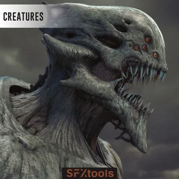 异形生物怪兽嘶吼尖叫音效 SFXtools Creatures-后期素材库