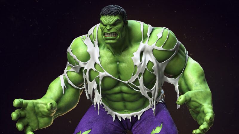 Zbrush制作漫威英雄绿巨人模型视频教程+项目文件 Artstation – Superhero Anatomy Course for Artists – The Hulk-后期素材库