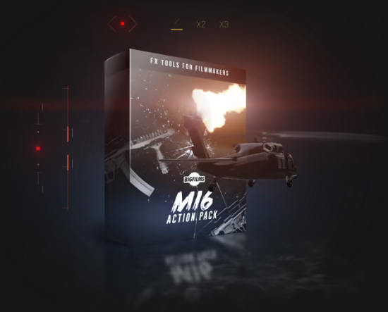 好莱坞电影直升机枪口火焰闪光子弹瞄准镜特效视频叠加素材 MI6 – Action Pack – BIGFILMS-后期素材库
