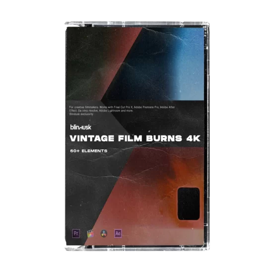 4K复古电影胶片烧伤纹理视频效果叠加素材 Blindusk – Vintage Film Burns-后期素材库