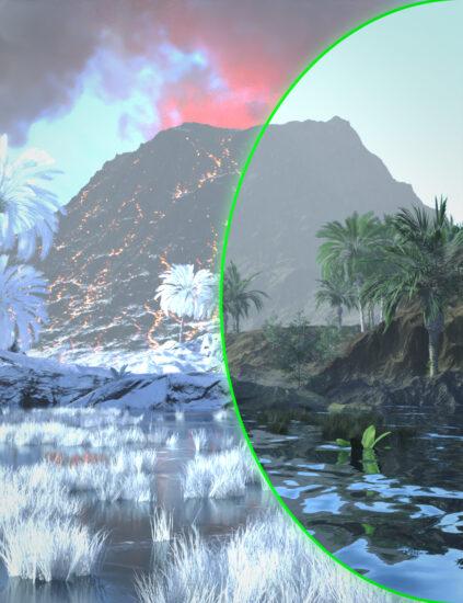 史前活火山地形Daz3D模型 KA Prehistoric Lands-后期素材库