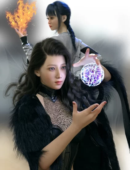 女性角色伏晓雪Daz3D模型 Vo Xiao Xue for Genesis 8.1 Female-后期素材库
